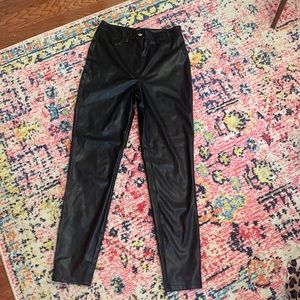 Forever 21 Black Faux Leather Pants